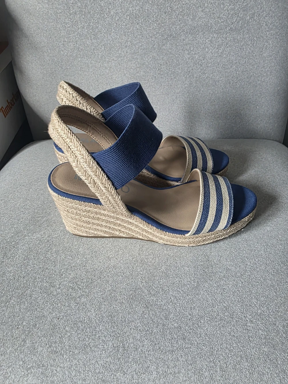 MIA Too Navy Blue Espadrille Wedge Sandals - Women's Summer Heels